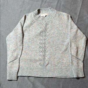 LOFT Speckled Multi Color Cowl Sweater Petite‎ SP
